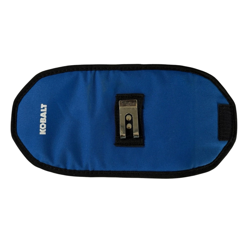 Kobalt Foldable Tool Pouch Roll-Up Organizer Belt Clip Blue Black